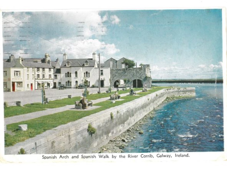 The Spanish Arch and Spanish Walk by the River Corrib.