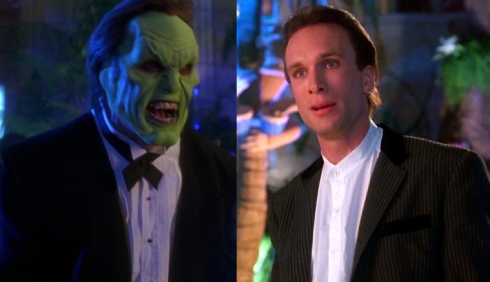 Peter Greene as Dorian Tyrell in The Mask, masked and unmasked